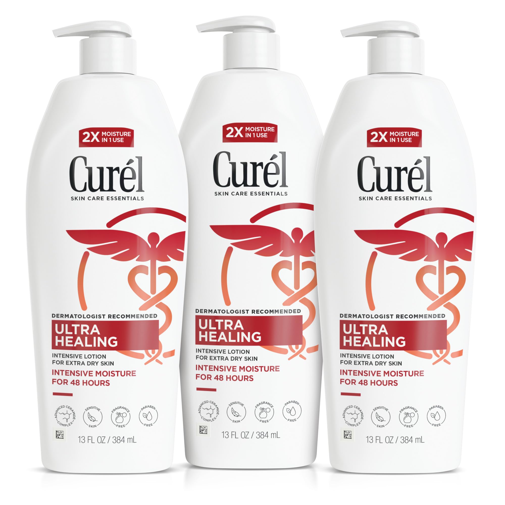 Curel bottle front packaging showing product name and benefits