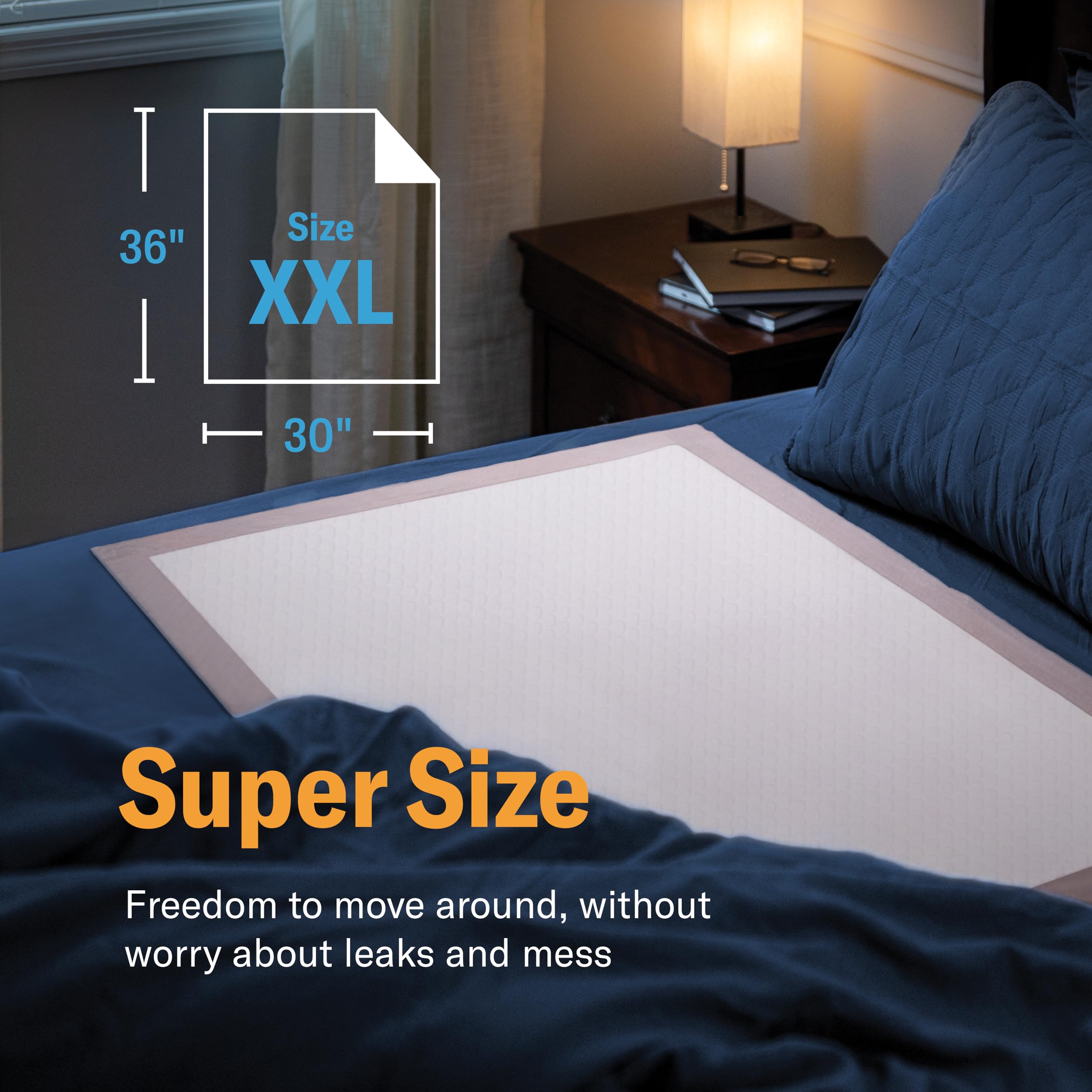 Curera Chucks adhesive strip detail keeping underpad securely placed