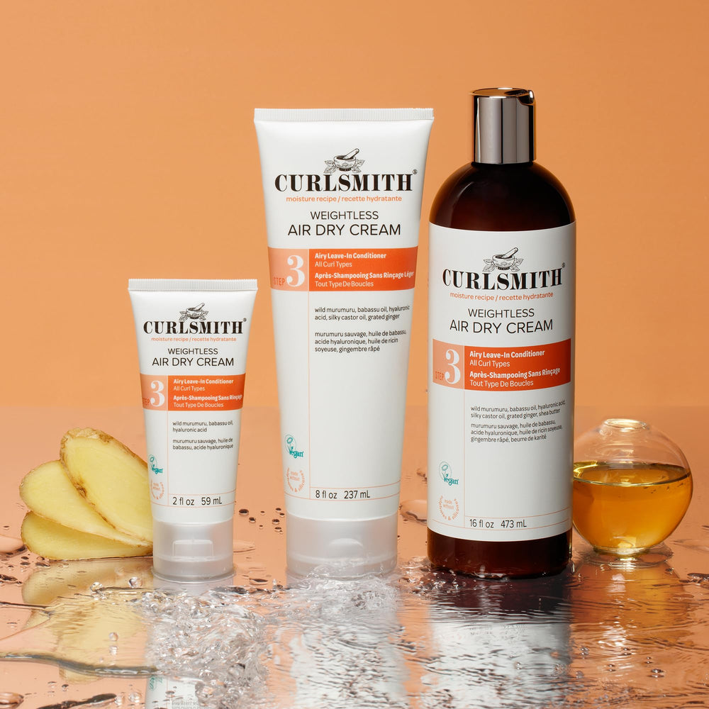 CURLSMITH finished air-dry curls showing defined, bouncy results