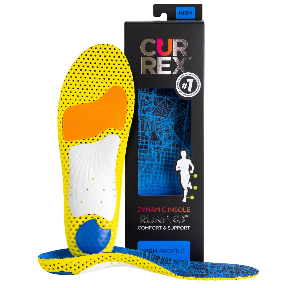 CURREX RunPro front packaging showing product and arch profile benefit