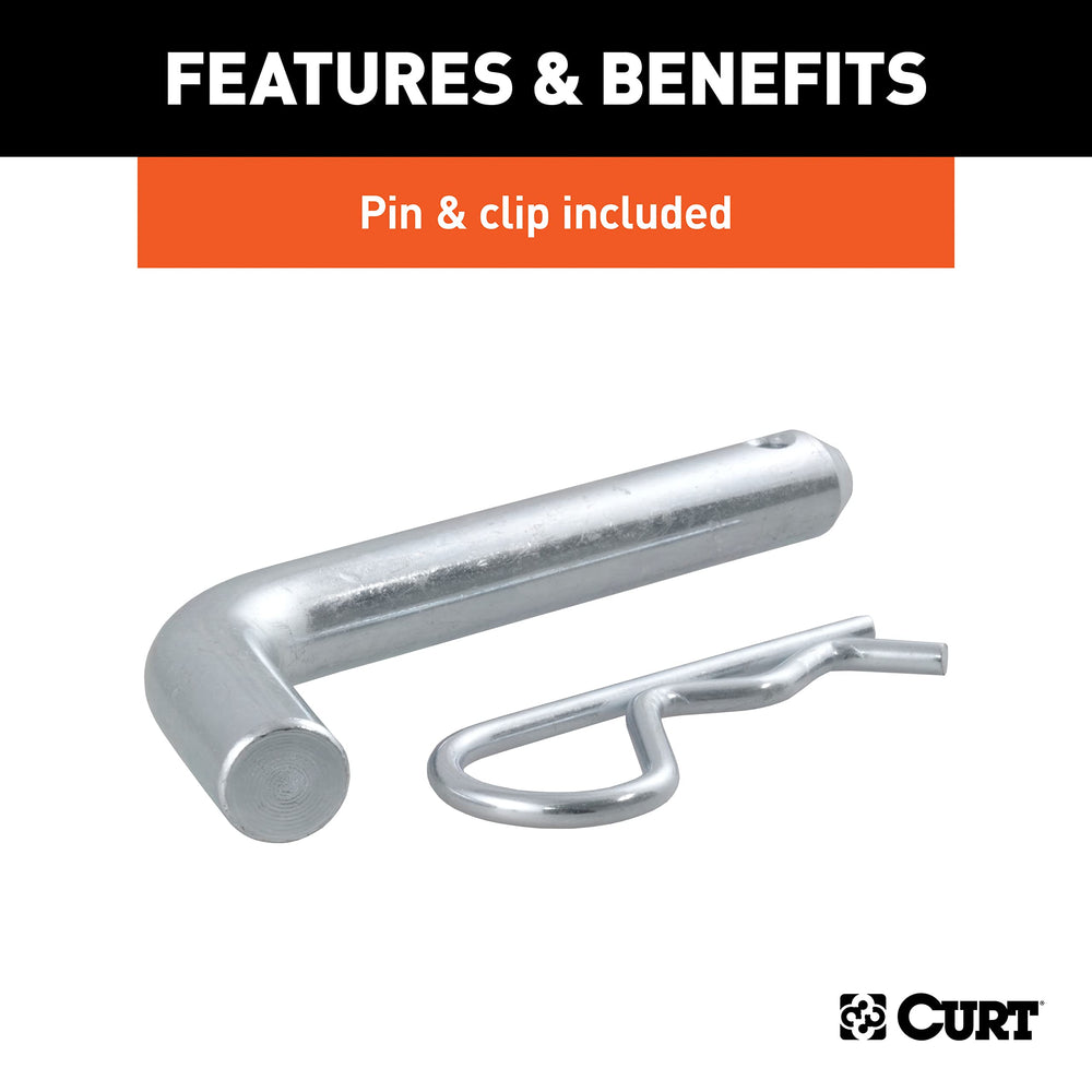 CURT ball mount in lifestyle trailer hookup, dependable trailering performance