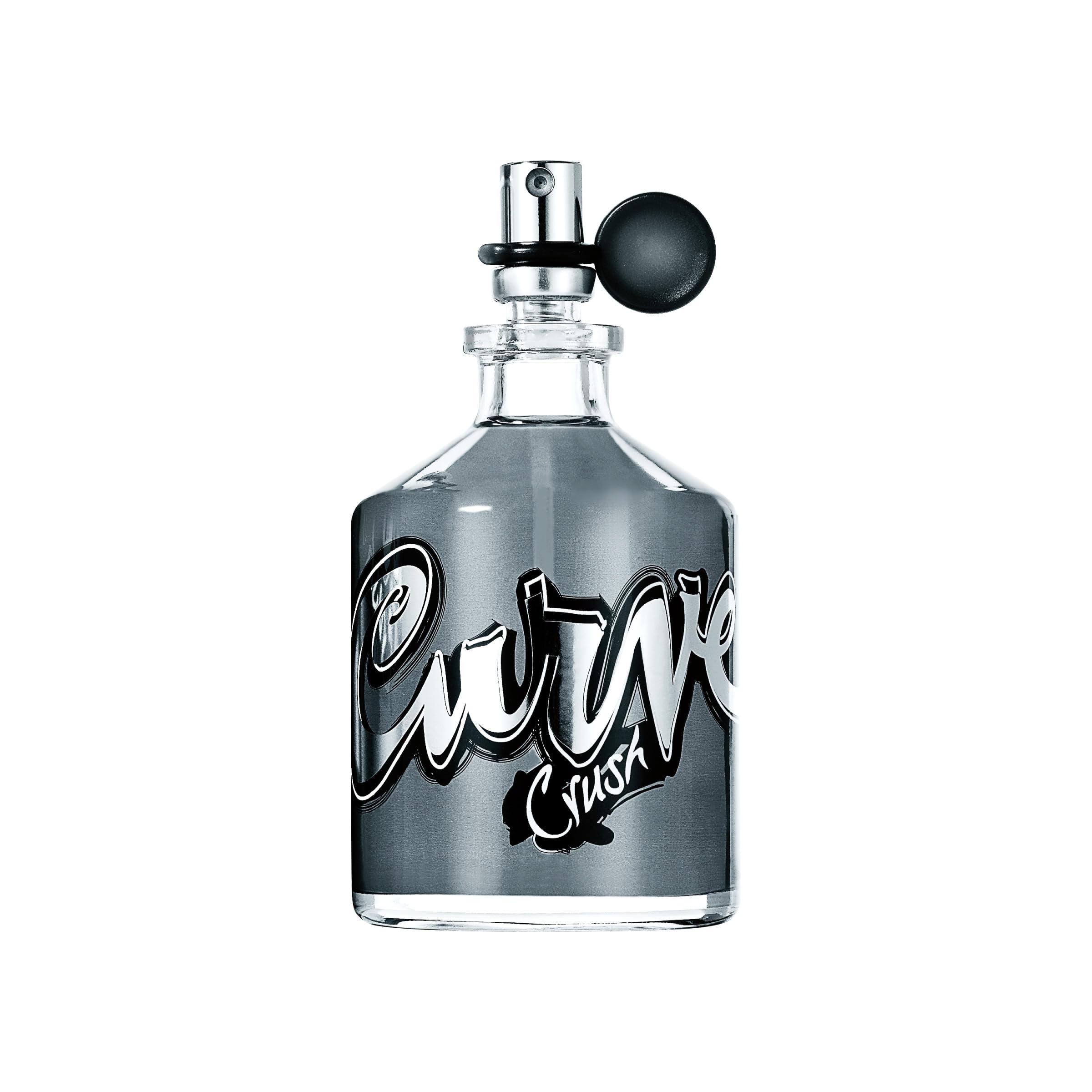 Curve Crush angled bottle highlighting glass design and portable benefit