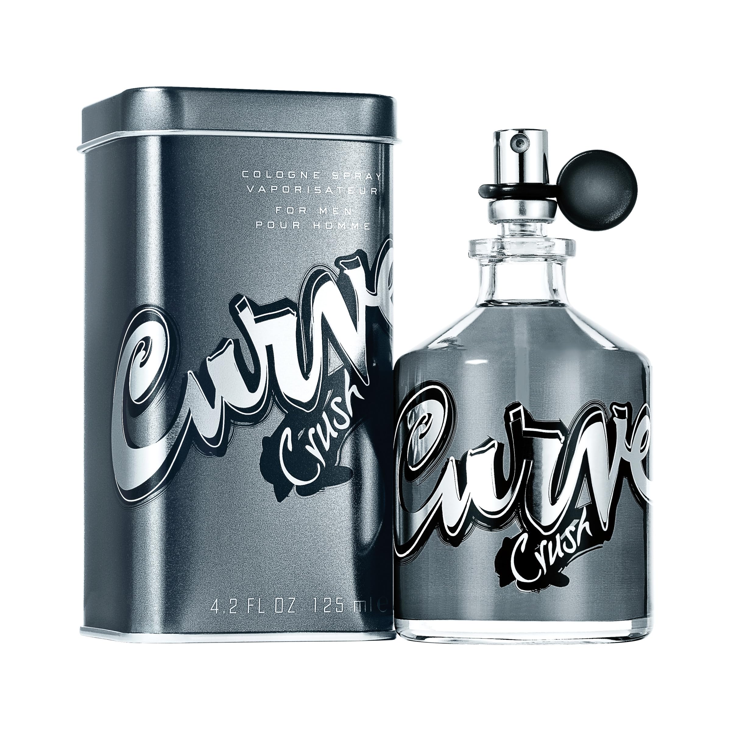 Curve Crush front bottle view showing label and easy spray for daily confidence