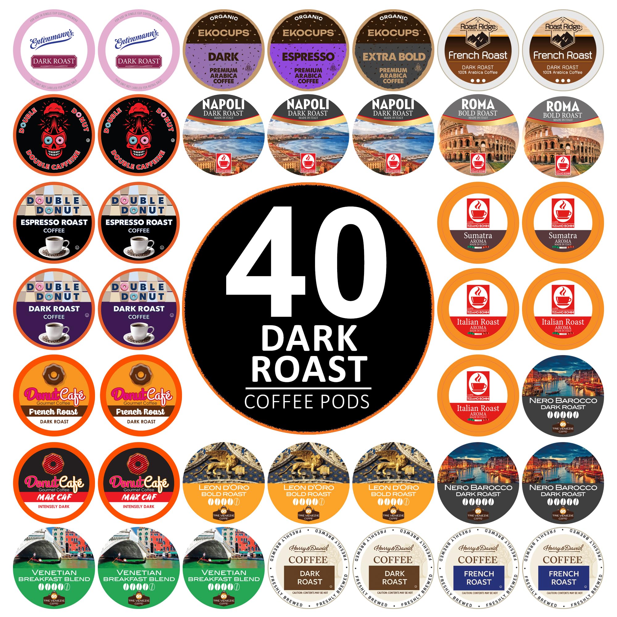 Custom Variety Pack front packaging showing 40-count and brand logos, highlights convenience