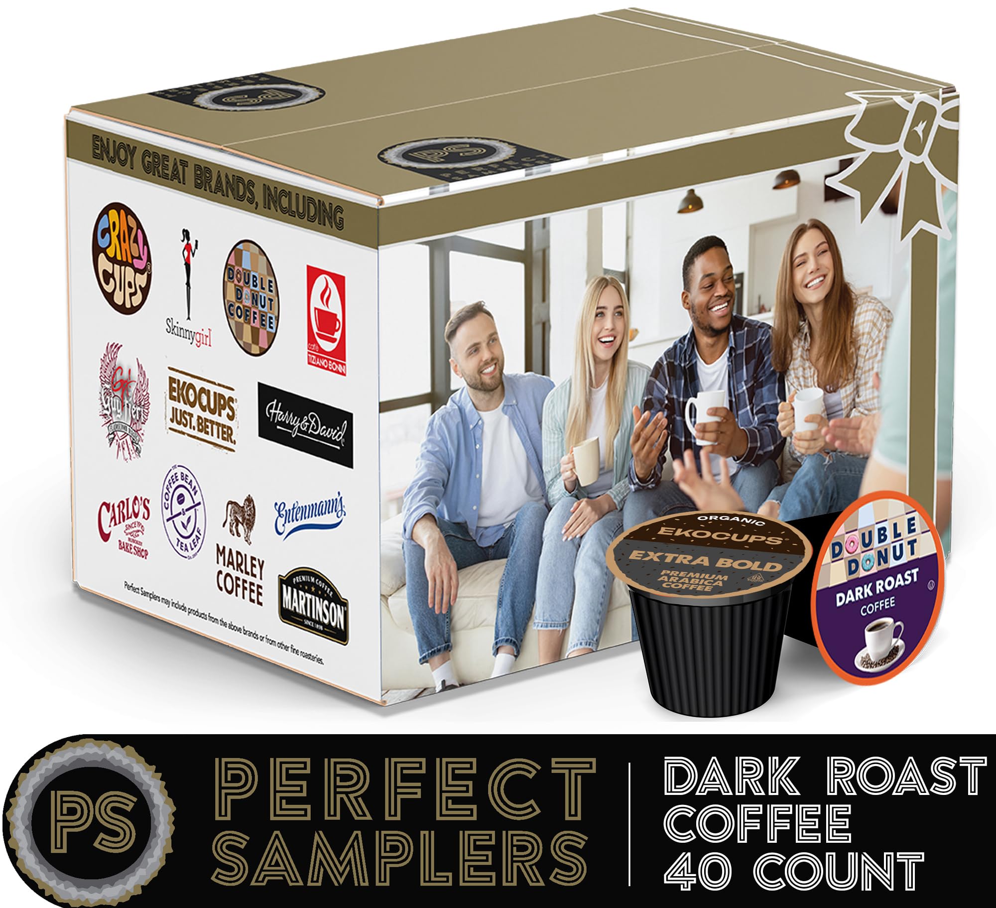Custom Variety Pack on a breakfast table with mug, shows easy morning use