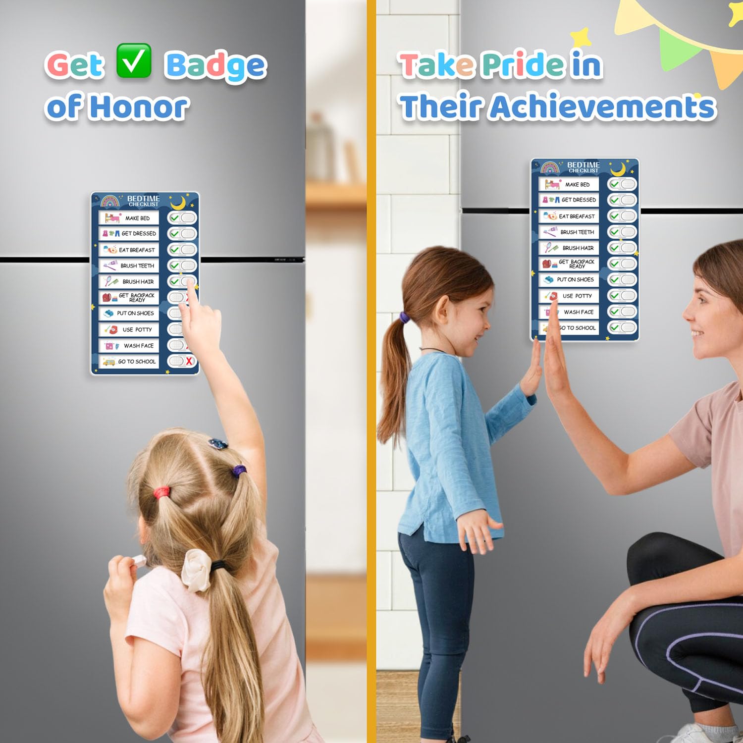 CustomMaster morning mode with stickers to personalize tasks and boost child engagement