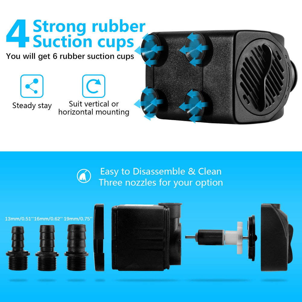 CWKJ power cord and suction feet showing secure mount and reduced vibration benefit