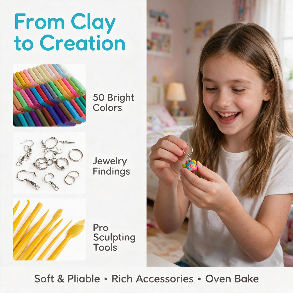 CyAJM colorful clay blocks arrayed to show bright palette and easy mixing options