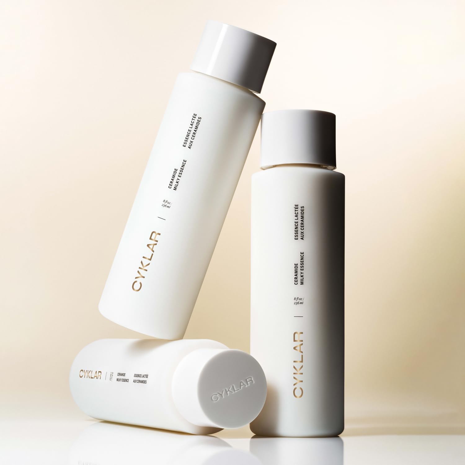 CYKLAR lotion on fabric showing non-greasy finish safe under clothing