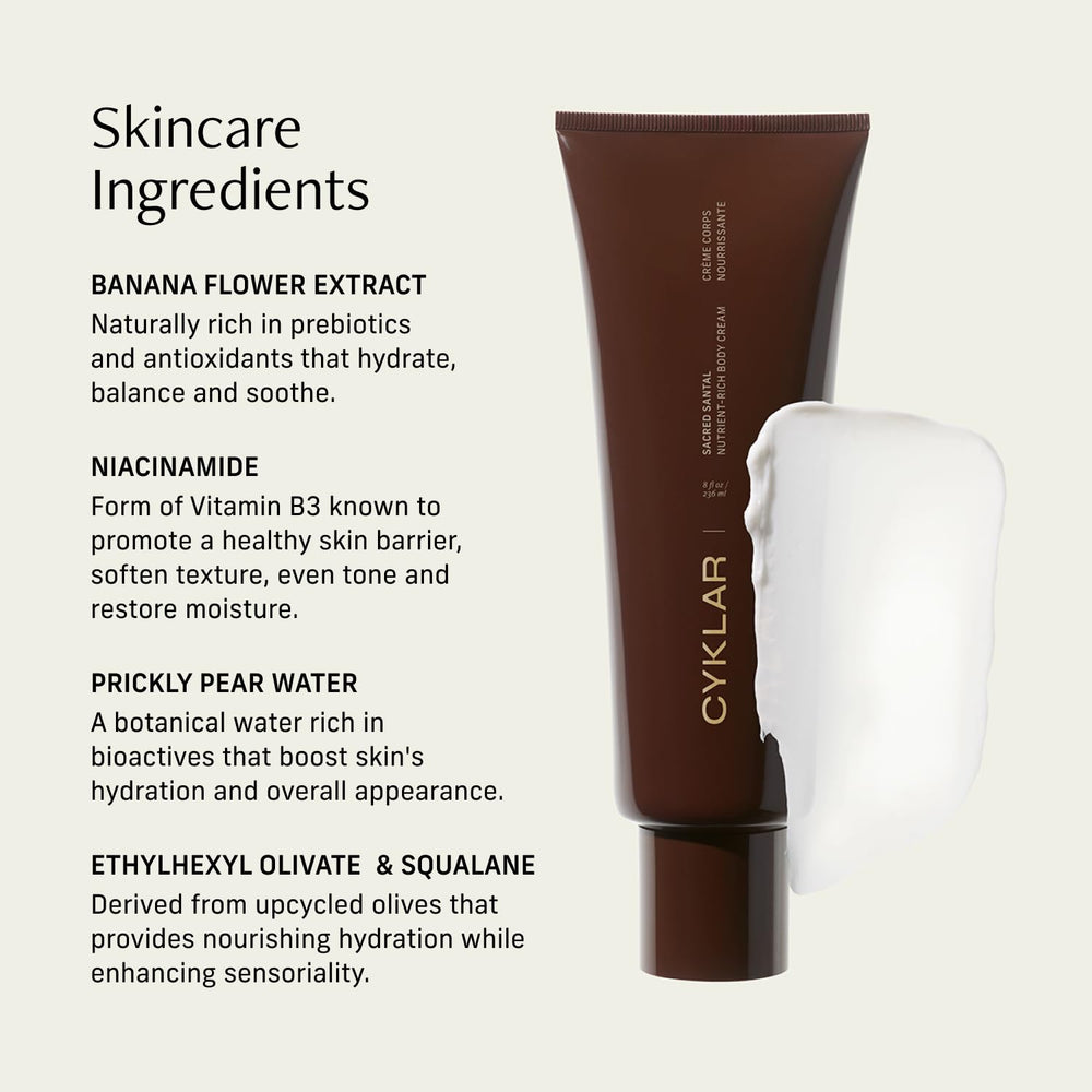 CYKLAR cream spread on arm demonstrating velvet-skin finish and quick absorption