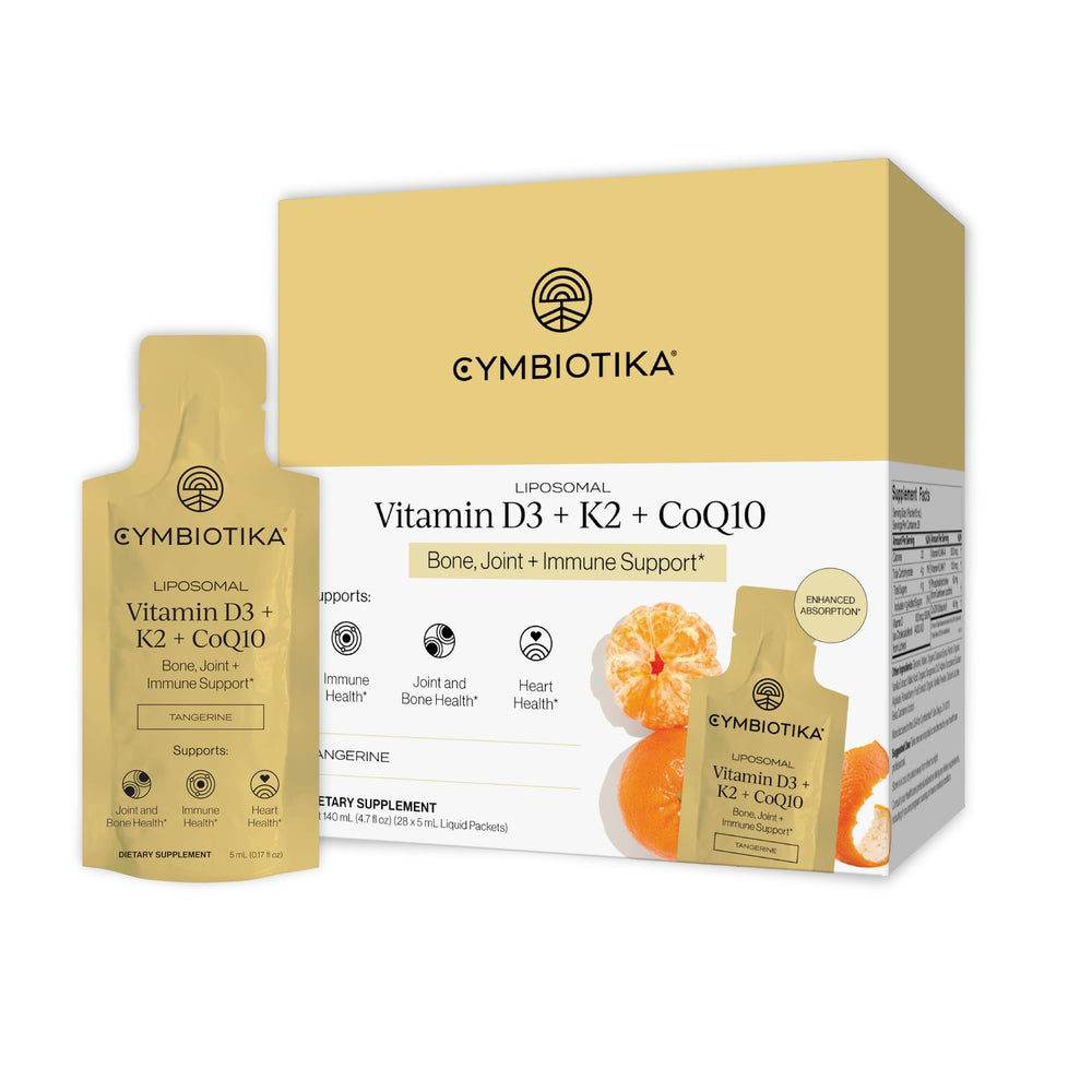 CYMBIOTIKA front packet showing lemon single-serve and convenience