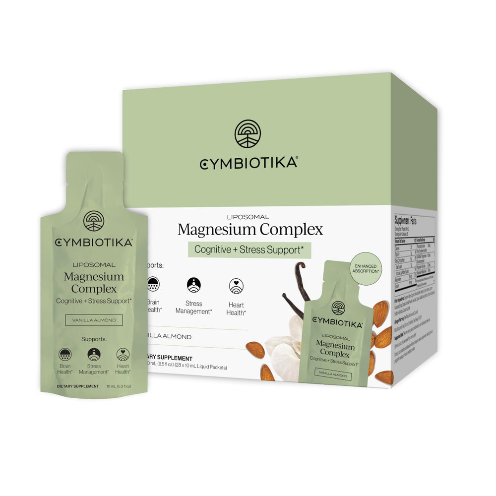 CYMBIOTIKA front packaging showing pouch and calming design for sleep support