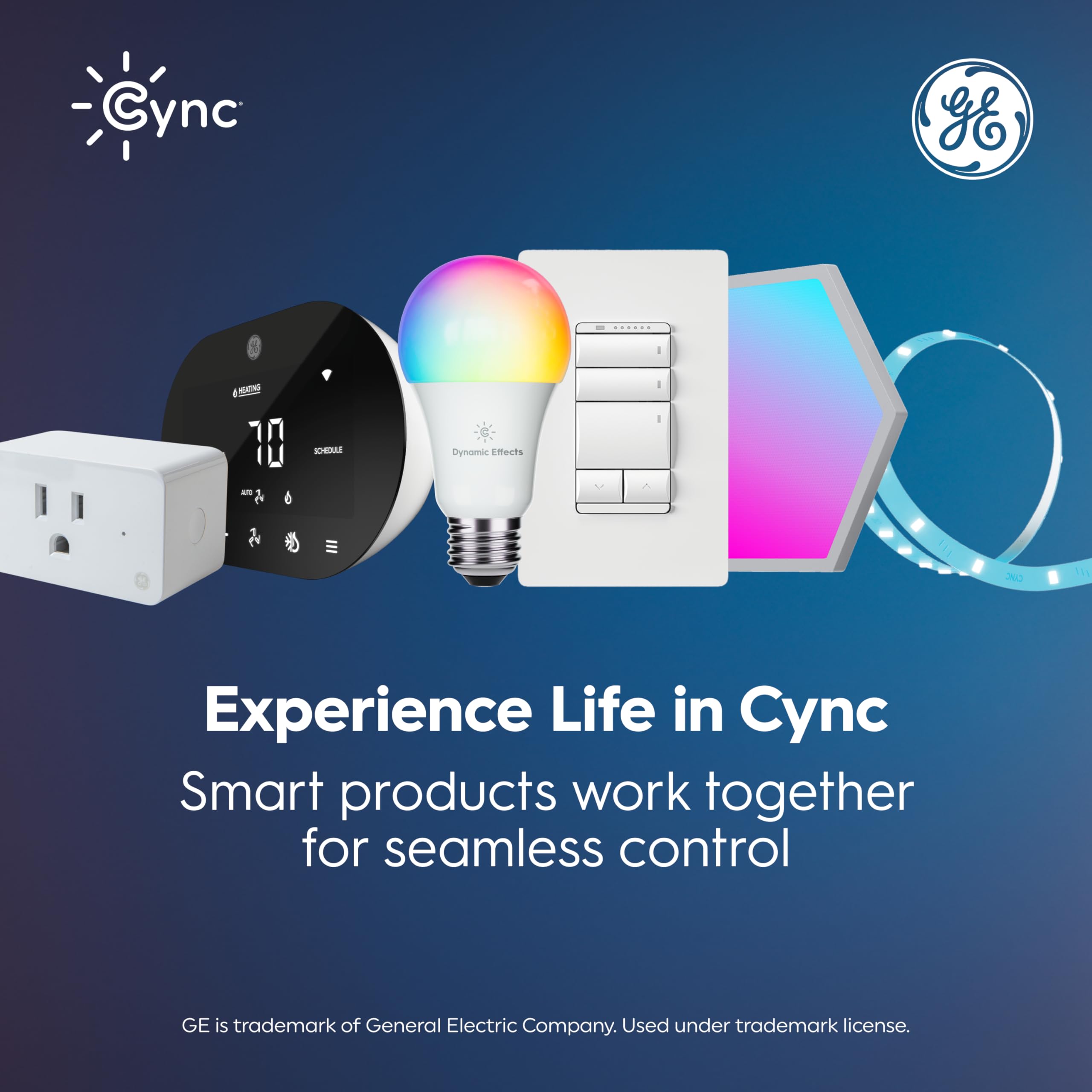 Cync A19 bulb detail of glass and base highlighting build quality