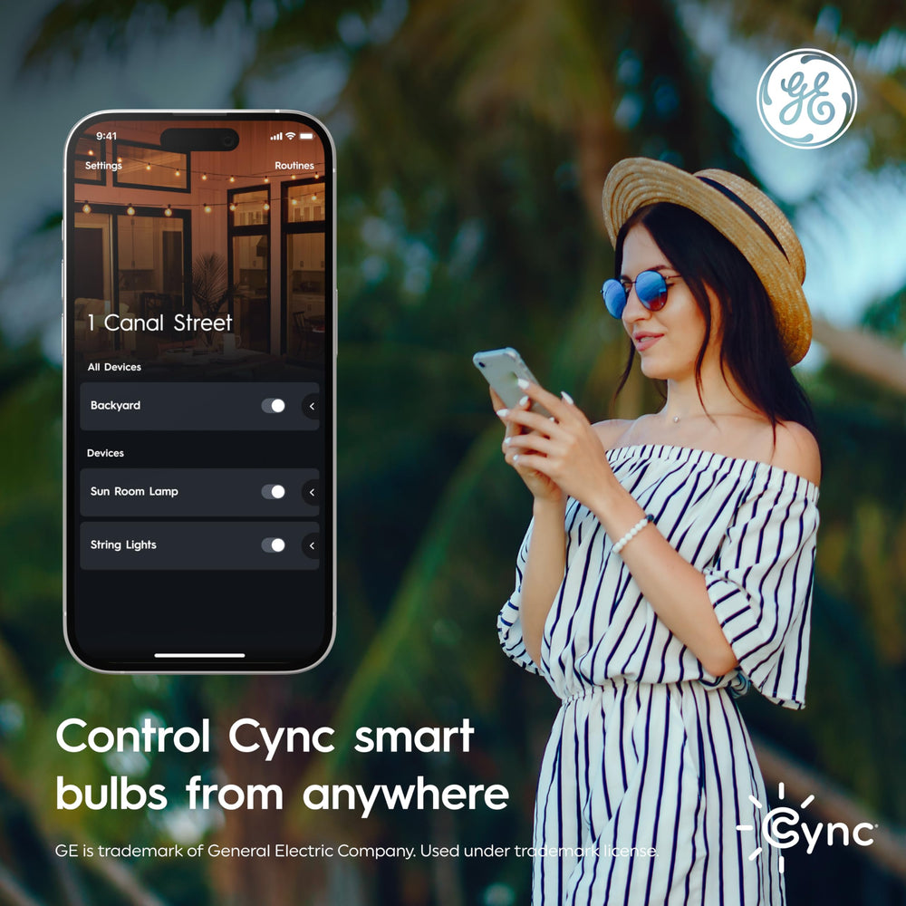 Cync A19 multicolor party mode creating dynamic decorative effects