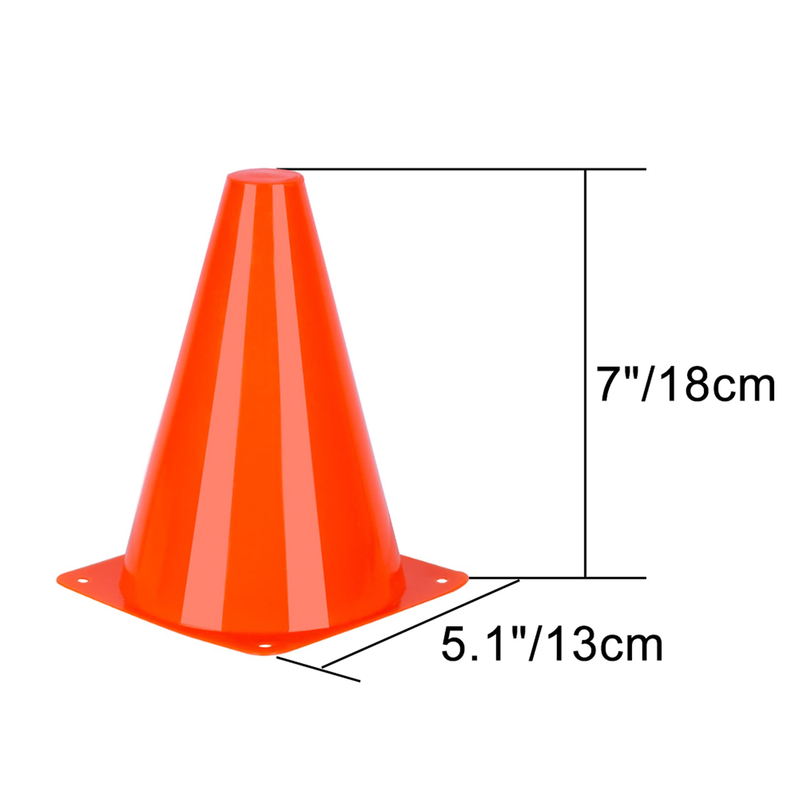 cyrico cones placed on turf, clear visibility and stability benefit