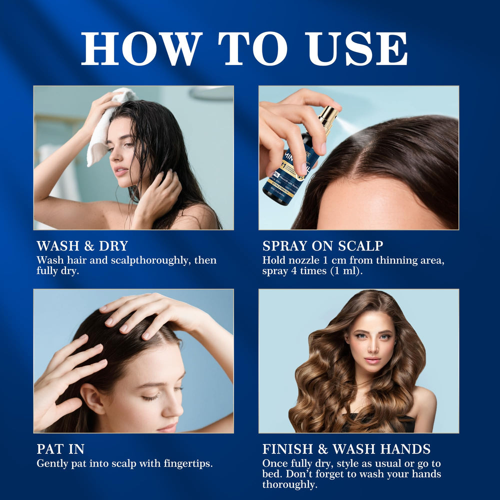 DAAZZS label close-up highlighting minoxidil, biotin, and niacinamide