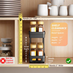 DABIGE tier detail with raised guardrail preventing spice bottles from tipping benefit