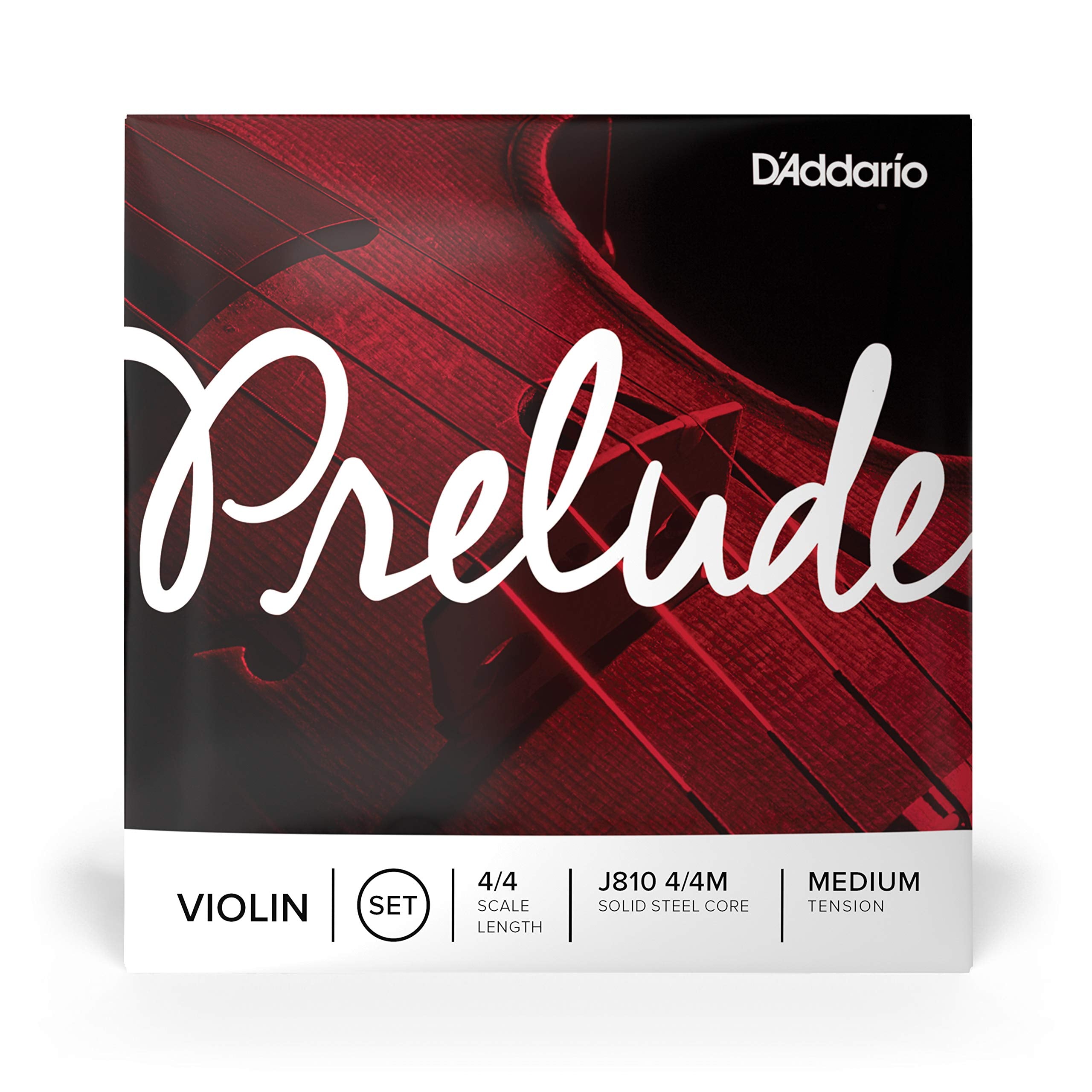 D'Addario Prelude strings mounted on violin bridge highlighting warm tone clarity