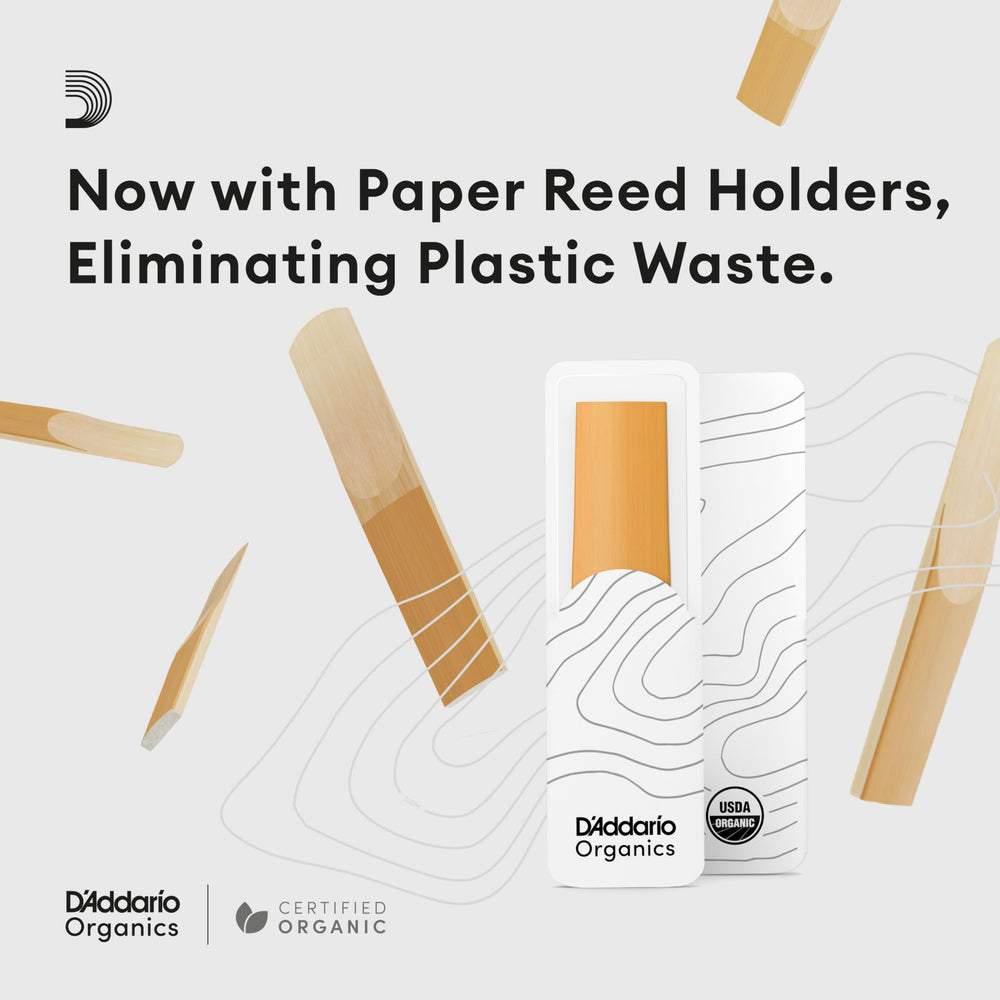D'Addario Rico opened pack displaying ten reeds for classroom value