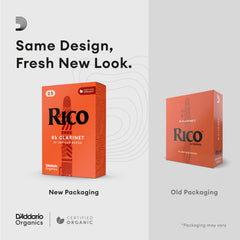 D'Addario Rico open pack displaying ten reeds for reliable spare options