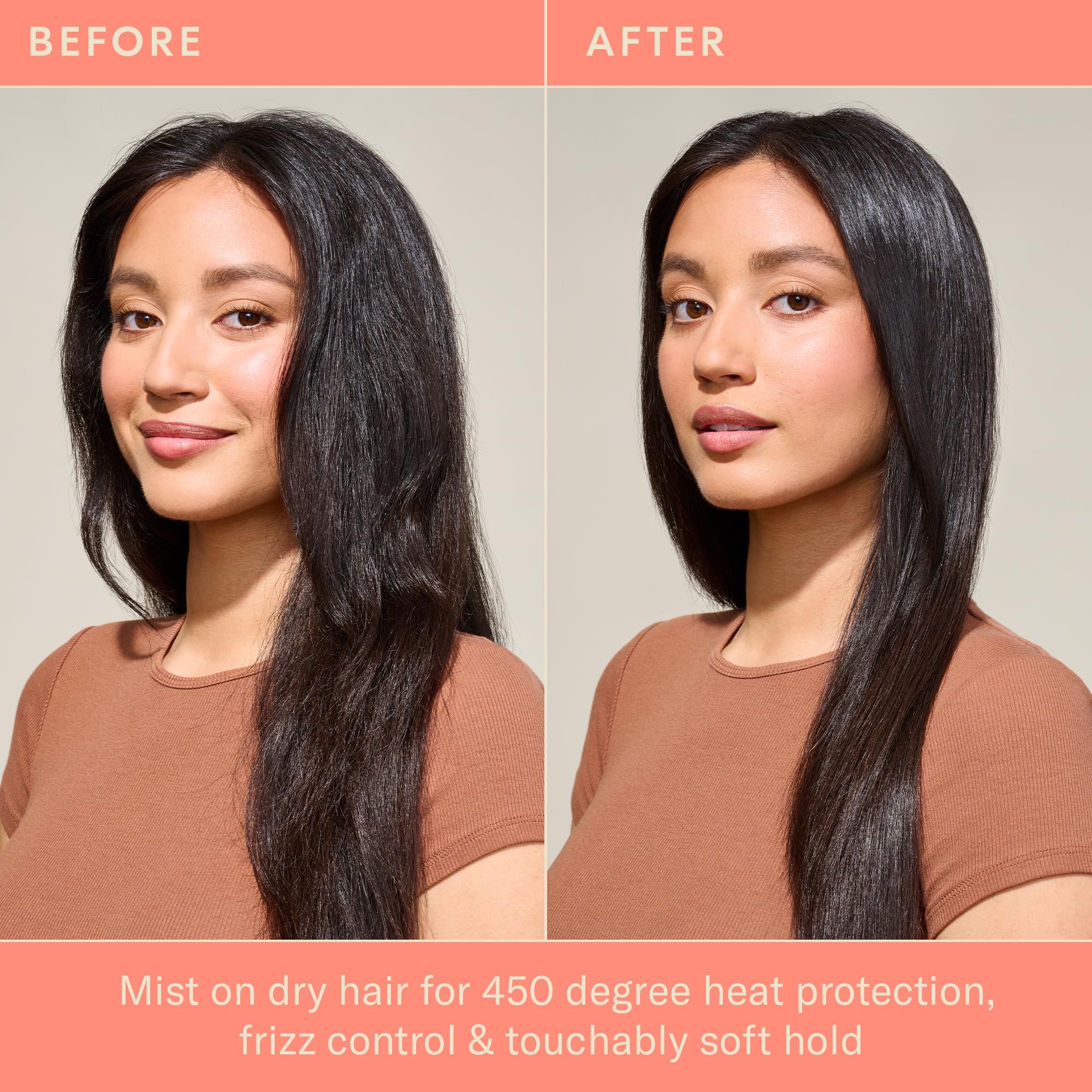 DAE spray being applied to hair demonstrating lightweight use