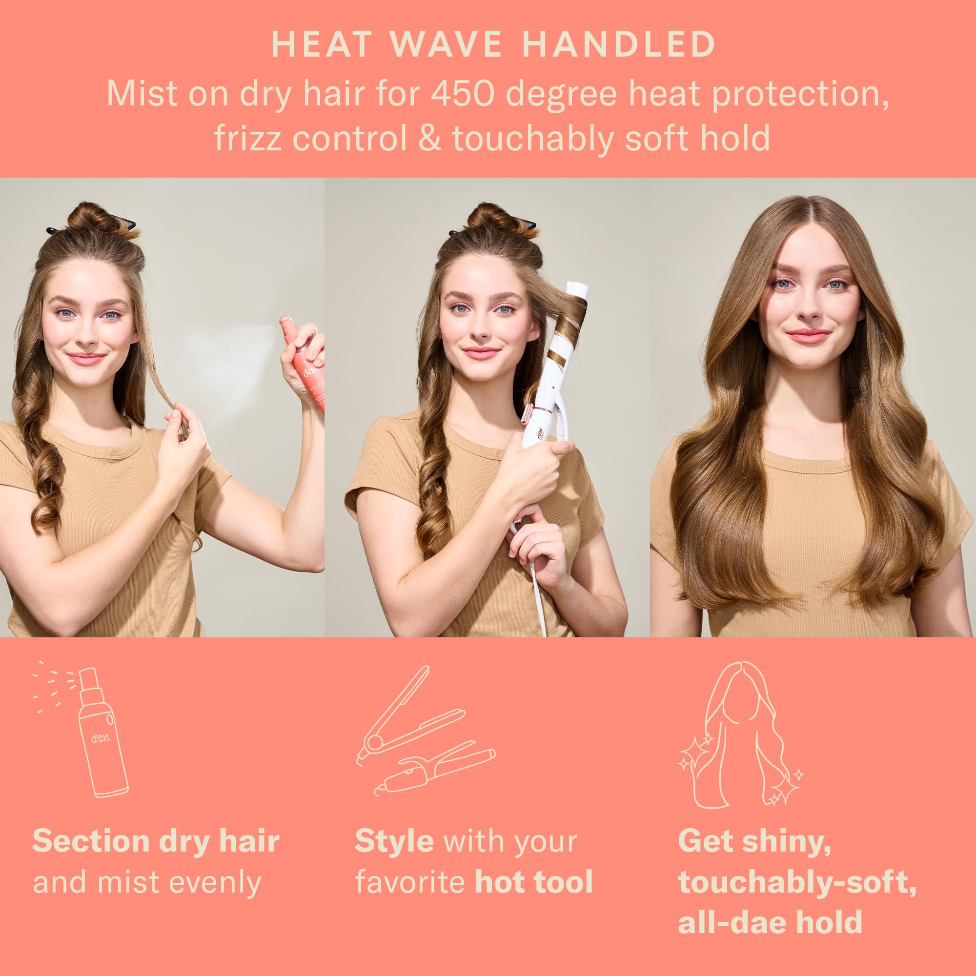 DAE bottle next to hand to show size and travel-friendly convenience