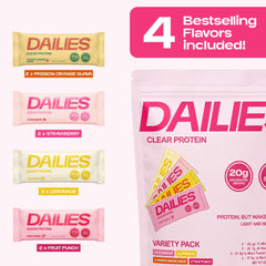 DAILIES close-up of a single stick pack highlighting portable convenience