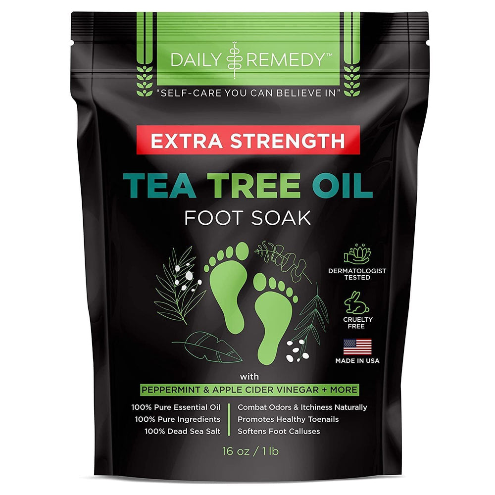 DAILY REMEDY front packaging showing 16 oz jar and product benefit refreshes feet