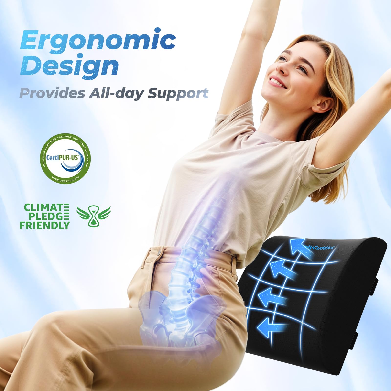 DailyCuddles breathable mesh cover and zipper, allows easy washing