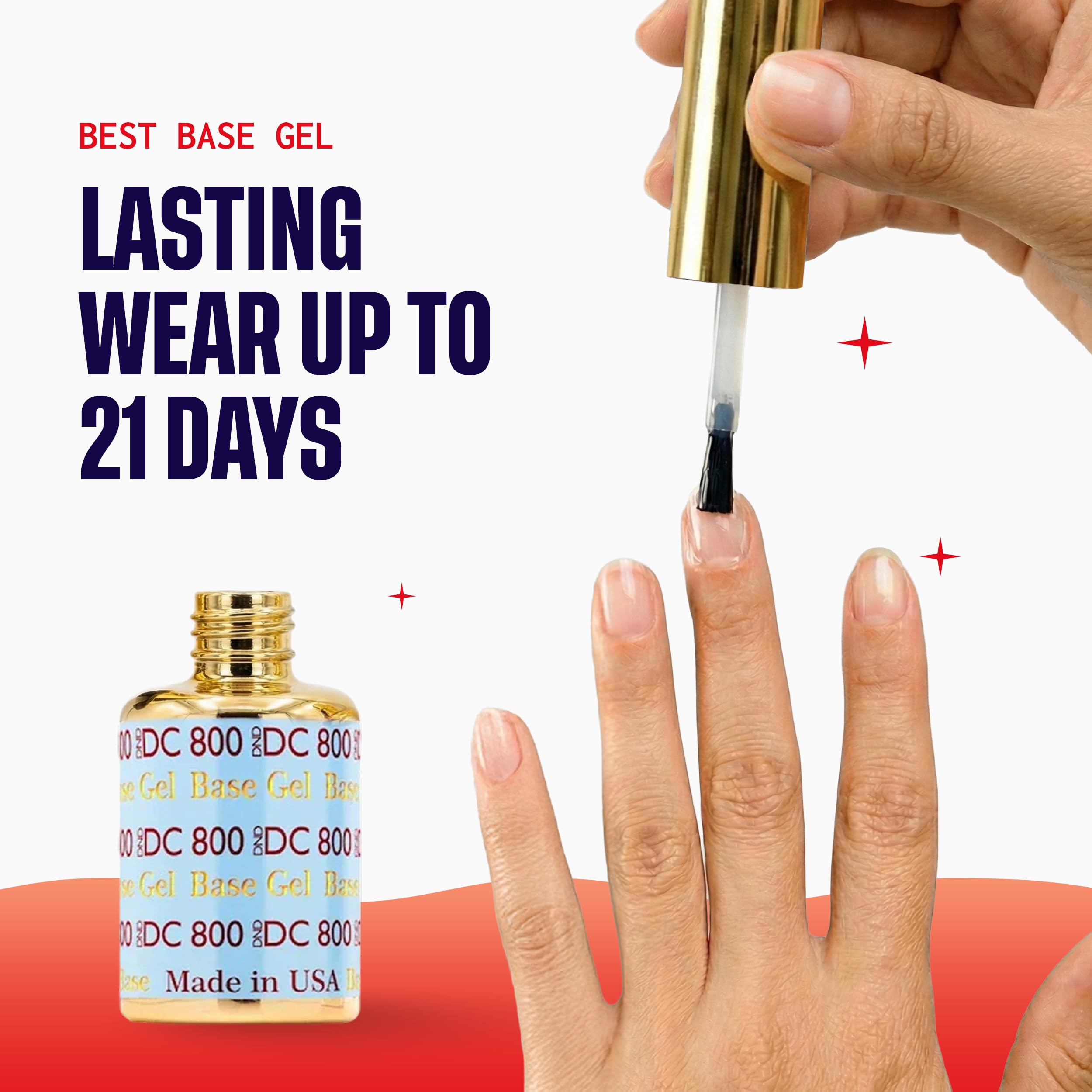 DAISY DND brush stroke texture showing smooth gel for even application