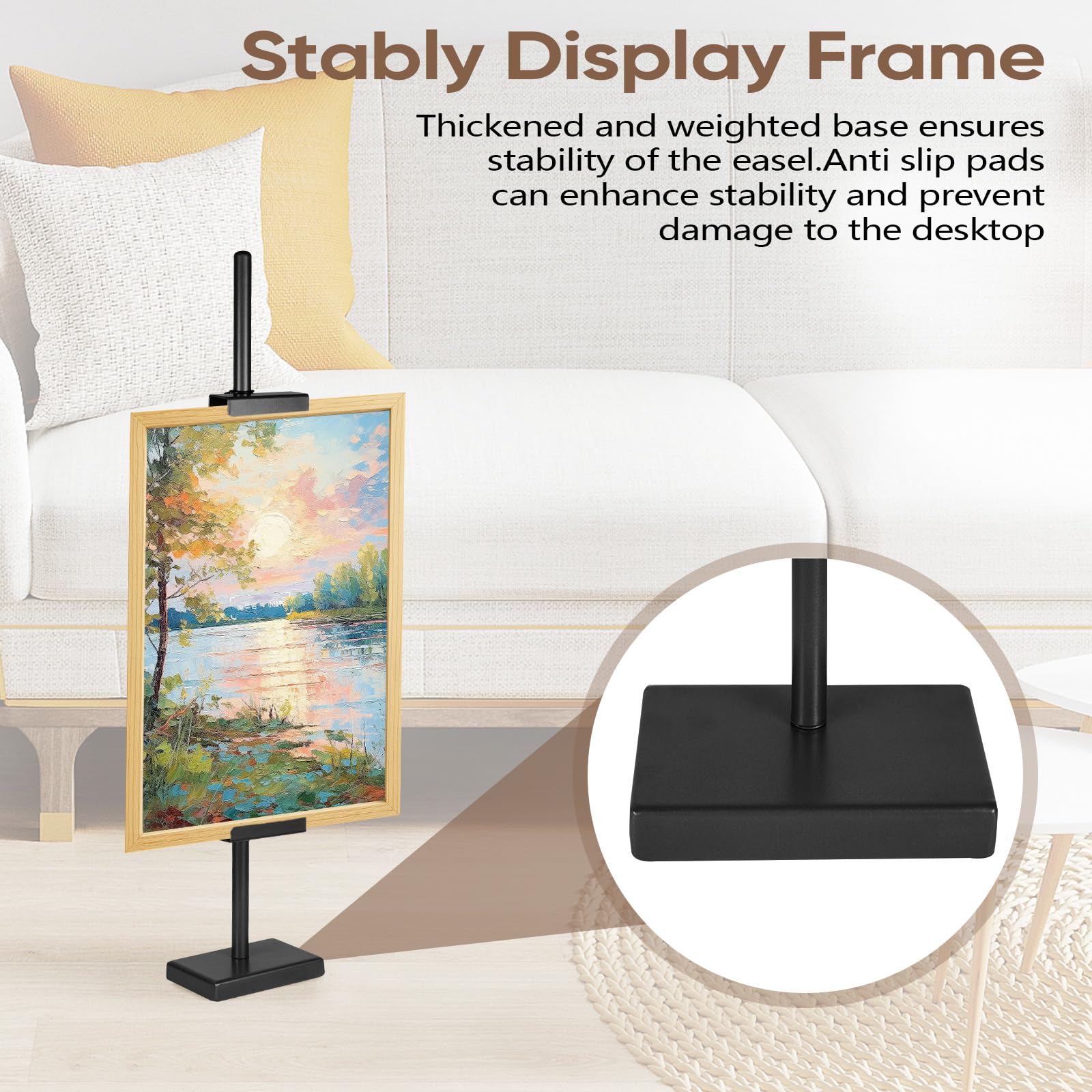 dakewang lifestyle desk display with easel showcasing artwork for decorative use