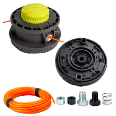 DALEPRO front view of compatible Ryobi bump-feed head showing mounting benefits