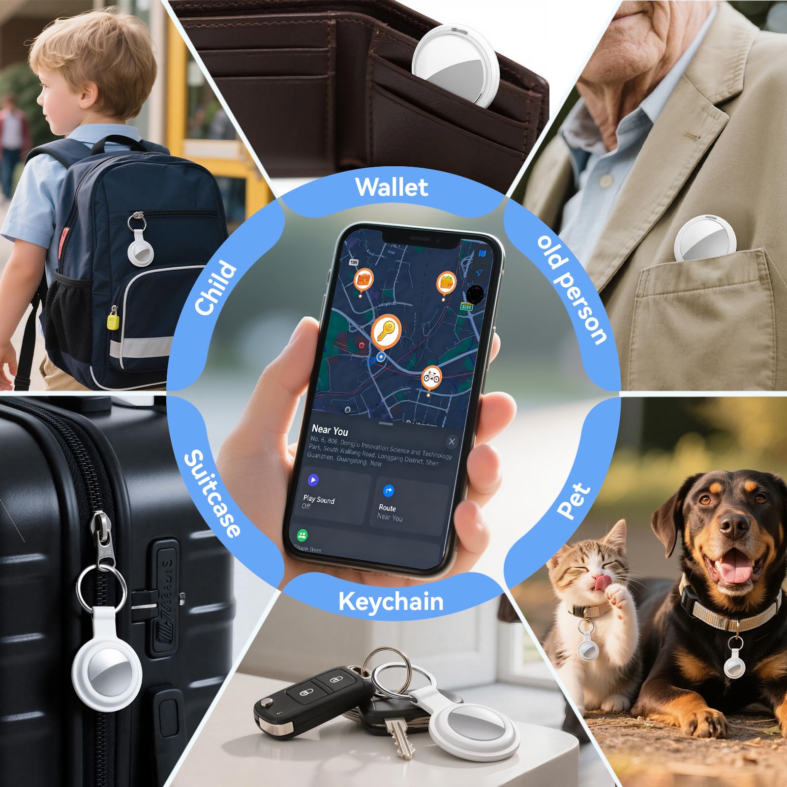 Daloben tag location shown in Find My app, accurate item tracking benefit