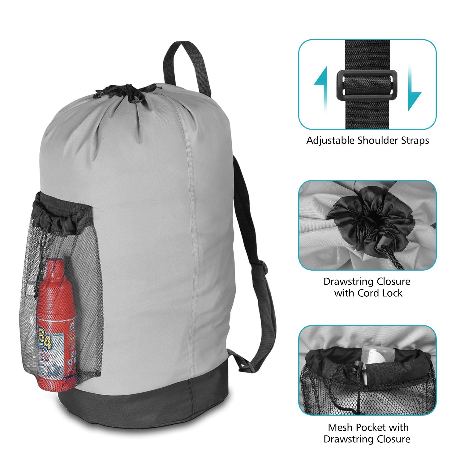 Dalykate external mesh pocket and inner zipper pocket showing organized storage benefits