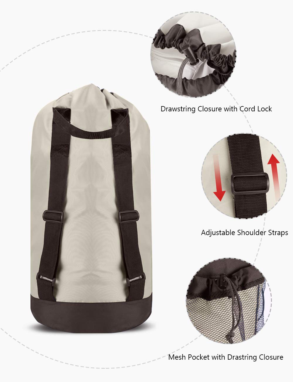 Dalykate wide adjustable shoulder straps detail for comfortable hands-free carrying