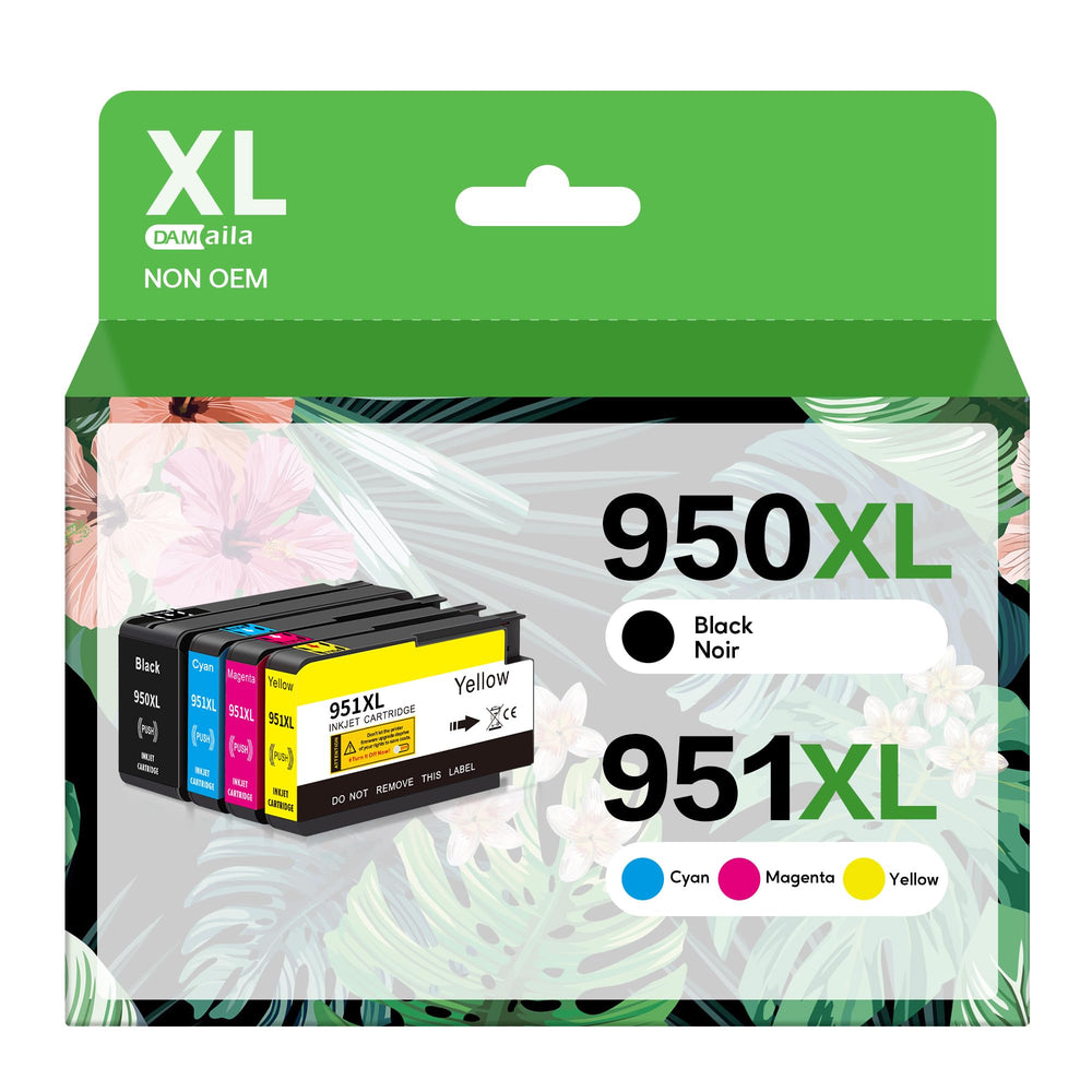 DAM aila front packaging showing four compatible cartridges and value