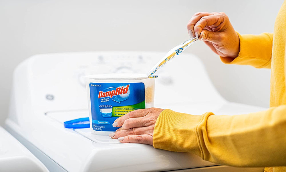 DampRid in bathroom setting preventing condensation and musty odors effectively