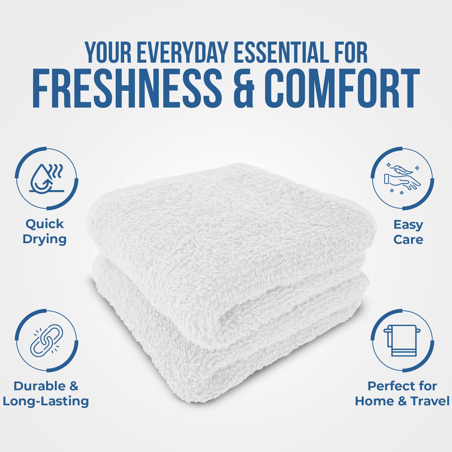 DAN RIVER washcloth next to baby showing softness and safety