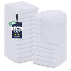 DAN RIVER front packaging showing 24-pack white washcloths and value
