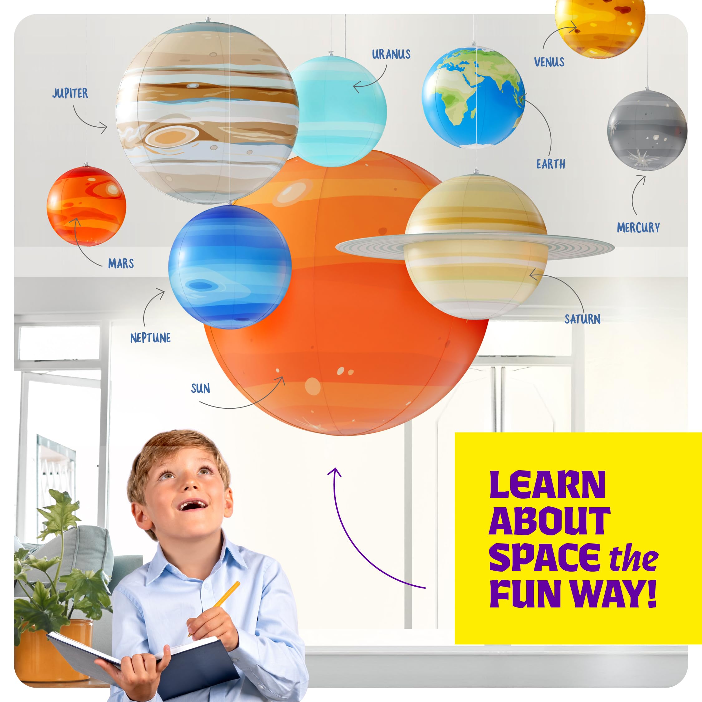 Dan&Darci Earth detail inflatable showing surface pattern and educational benefit