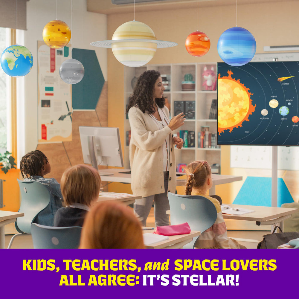 Dan&Darci galaxy learning cards spread out displaying quick facts and visuals
