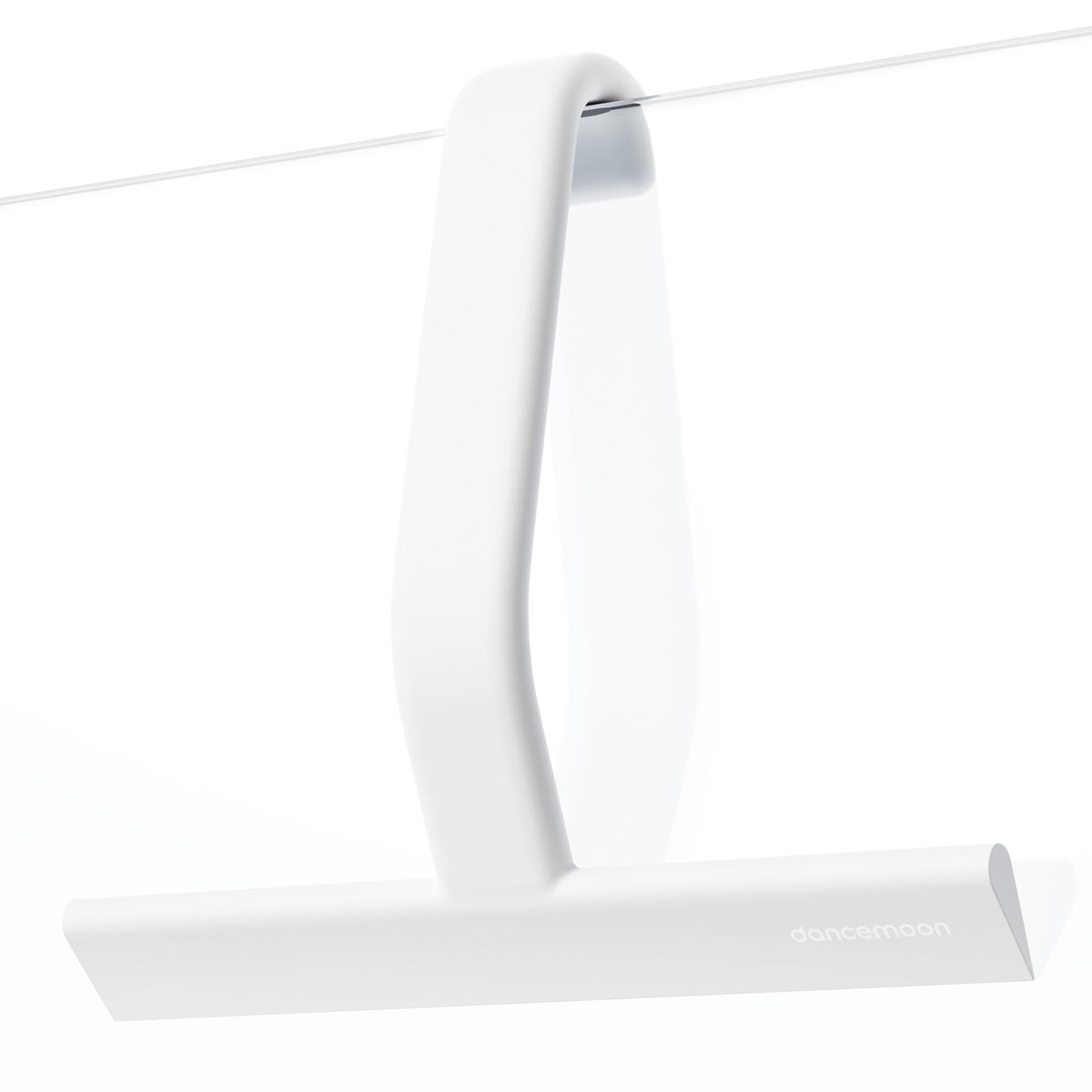 dancemoon front view of white 10-inch squeegee showing slim profile and hook benefit