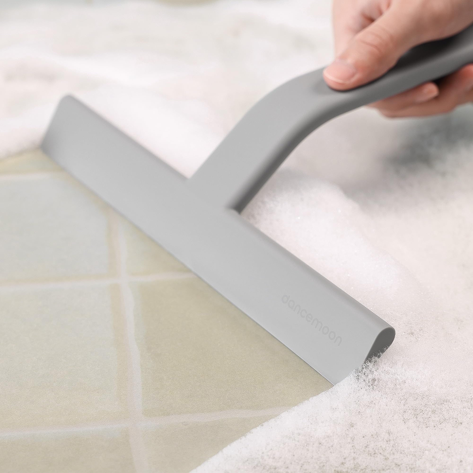 dancemoon lifestyle bathroom scene showing neat, mold-resistant storage