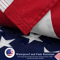 DANF FLAG double-stitched stripes detail showing reinforced seams benefit: long-lasting wear