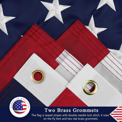 DANF FLAG close-up embroidered stars showing precision and professional look benefit
