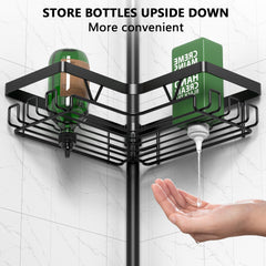 DAOYA shelf in use with jumbo bottles keeps toiletries accessible