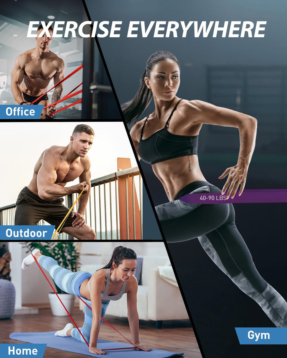 Dapofajo bands next to a ruler showing size and scale for exercise planning