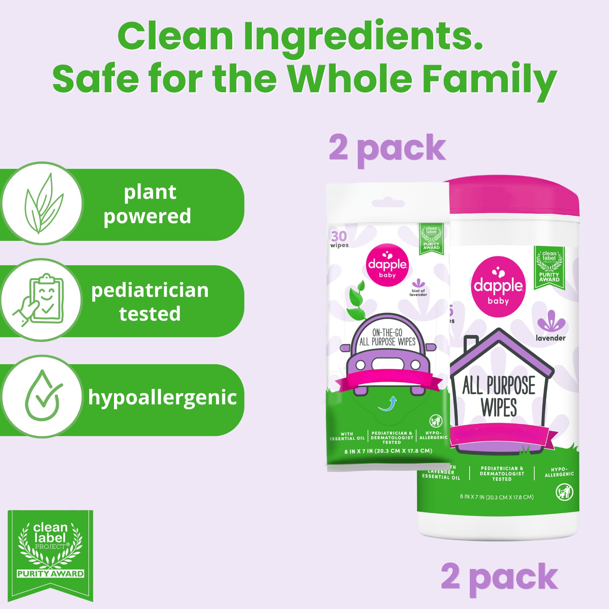 Dapple ingredient label close-up highlighting plant-powered ingredients and purity