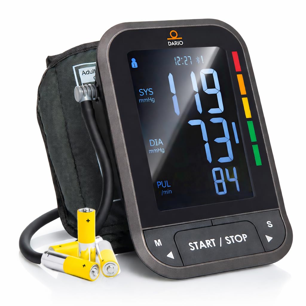DARIO Gen-2 front display with back-lit screen and color indicator for quick reading