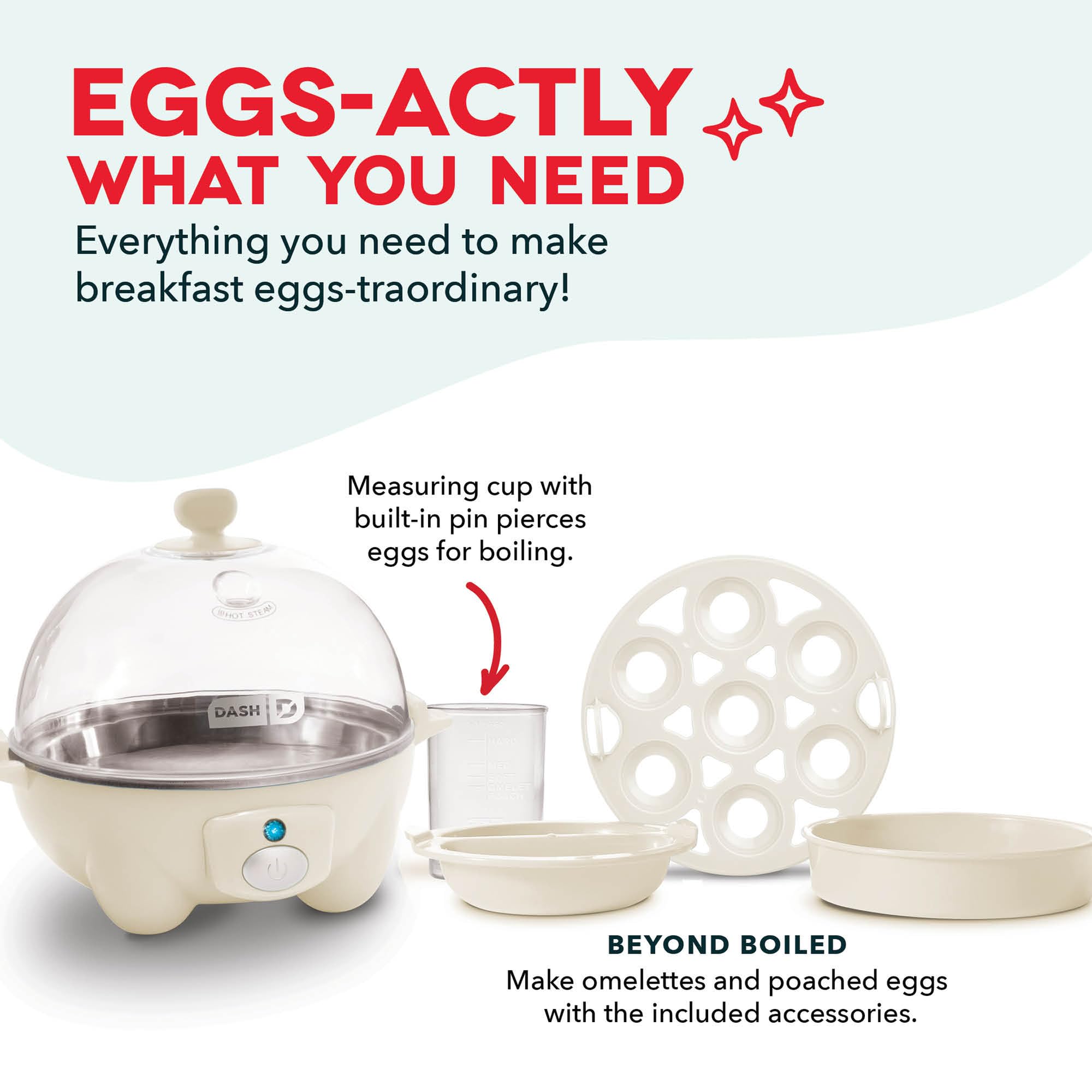 DASH omelet bowl close-up highlighting easy single-serve cooking